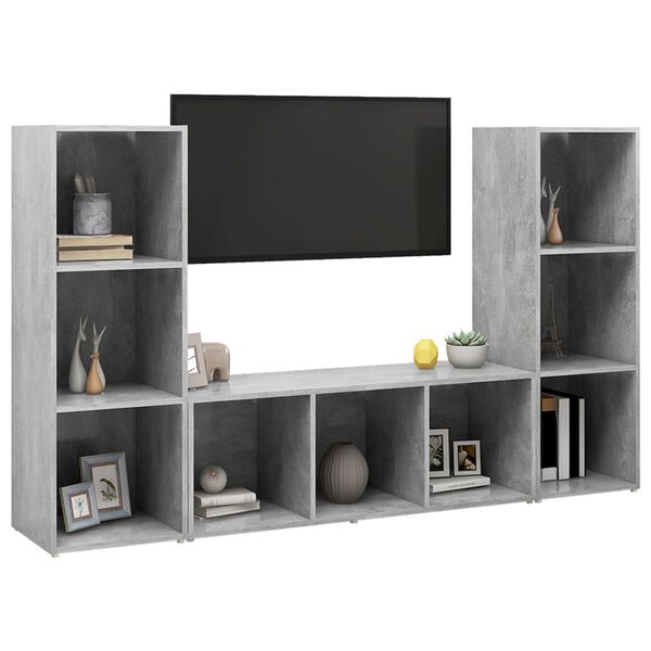 vidaXL | TV-skab | 3 pcs 37 x 35 x 107.5 cm