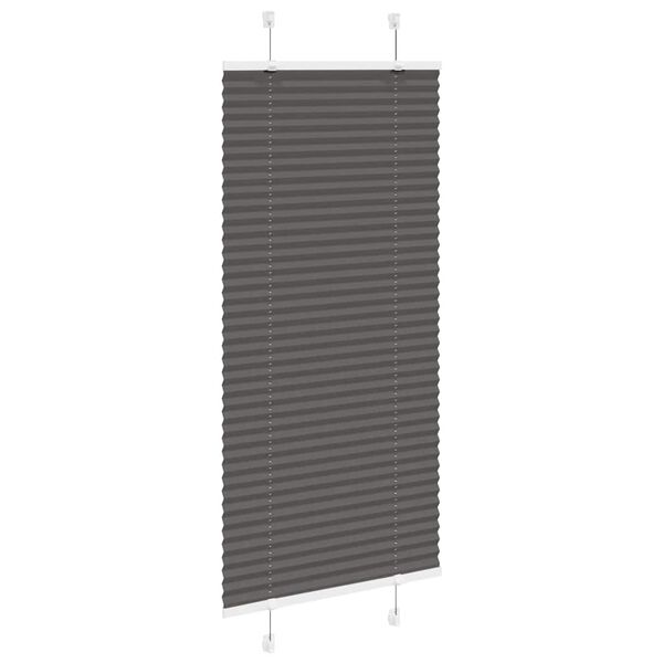 vidaXL Plisségardin Sort 65x100 cm Stofbredde 64,4 cm Polyester