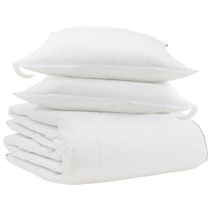 vidaXL Vinter dyne med pude 3 pcs Hvid Dunfjer