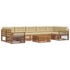 vidaXL Udend&oslash;rs sofagruppe med pude 8 pcs Naturlig og Beige