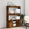vidaXL reol 92x33x140 cm konstrueret træ røget egetræsfarve