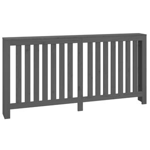 vidaXL radiatorskjuler 169x19x84 cm massivt fyrretr&aelig; gr&aring;