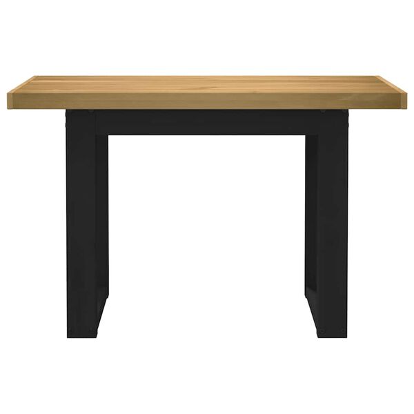 vidaXL skrivebord NOAIN U-formede ben 120x50x75cm massivt træ fyrretræ