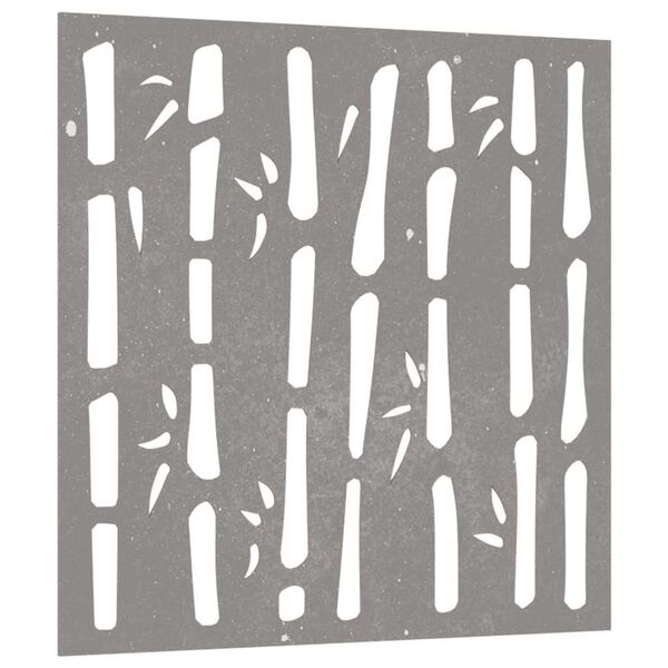 vidaXL udend&oslash;rs v&aelig;gdekoration 55x55 cm bambusdesign cortenst&aring;l