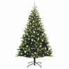 vidaXL Kunstig Hengende Juletr&aelig; 300 LEDs Gr&oslash;n 210 cm PVC og PE