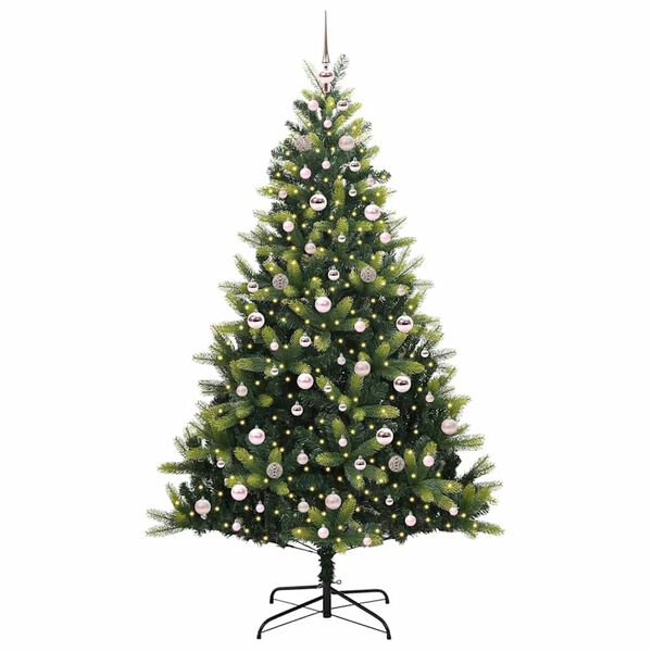 vidaXL Kunstig Hengende Juletr&aelig; 300 LEDs Gr&oslash;n 210 cm PVC og PE
