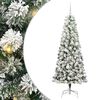vidaXL Kunstigt Hinged Juletr&aelig; 300 LED'er Gr&oslash;n og Hvid 180 cm