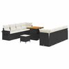 vidaXL Havesofa S&aelig;t 11 stk. Sort Poly rattan
