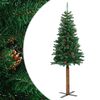 vidaXL smalt juletr&aelig; med &aelig;gte tr&aelig; og grankogler 180 cm PVC gr&oslash;n