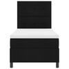vidaXL Box spring seng med LED-lysstrimler Sort 90 x 190 cm Stof