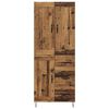 vidaXL Highboard Gammelt tr&aelig; 69,5 x 34 x 180 cm Konstrueret tr&aelig;