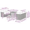 vidaXL Havesofa S&aelig;t 9 pcs Beige polyrattan