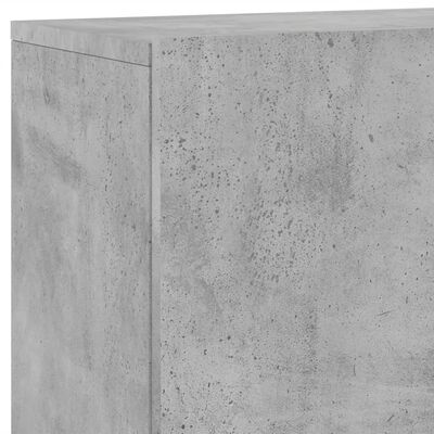 vidaXL tv-møbel til væg 6 dele konstrueret træ betongrå