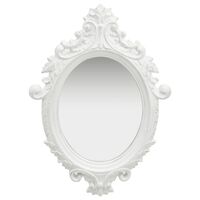 vidaXL vægspejl 56x76 cm slotstil hvid