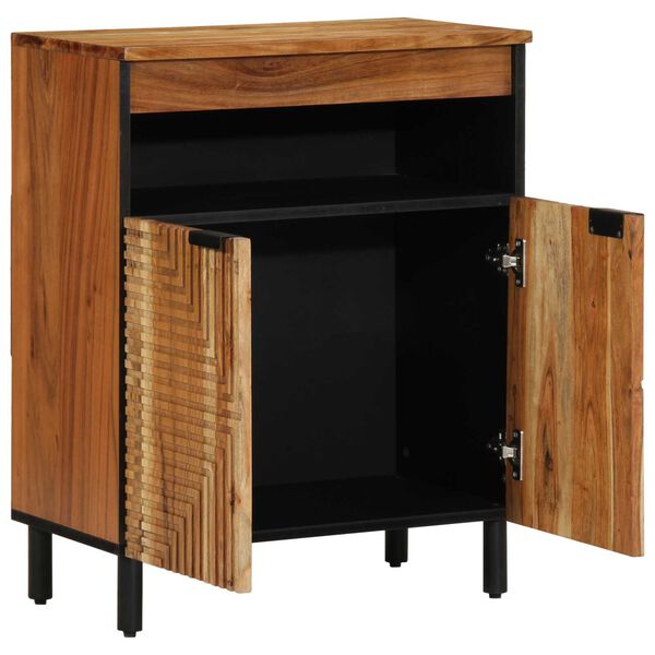 vidaXL Sideboard Naturfarvet 60 x 33,5 x 75 cm Massivt Akacietræ