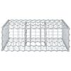 vidaXL Gabion h&oslash;jbed S&oslash;lv 60 x 60 x 20 cm Galvaniseret st&aring;l