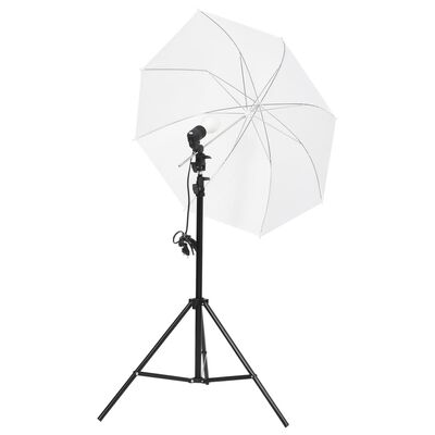 vidaXL fotolamper med stativer og paraplyer