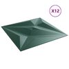 vidaXL V&aelig;gpaneler Stjerne 12 pcs Star Gr&oslash;n 50 x 50 cm XPS Skum