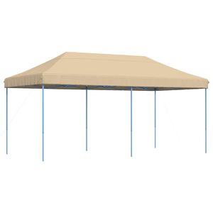 vidaXL Party Tent 292 x 580 x 315 cm Beige Oxford stof
