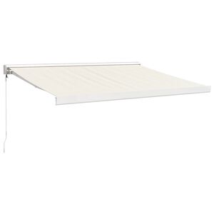 vidaXL Manuel Markise 3,5 x 2,5 m Cremefarvet 100% polyester