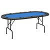 vidaXL foldbart pokerbordplade 10 pers. 207x106x76 cm bl&aring;