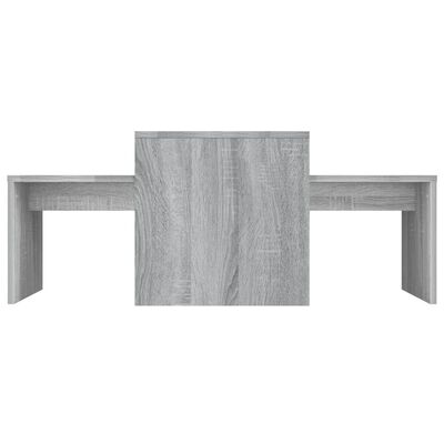 vidaXL sofabordssæt 100x48x40 cm konstrueret træ grå sonoma-eg