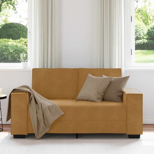 vidaXL 2-personers sofa 160x78x84 cm fl&oslash;jl brun