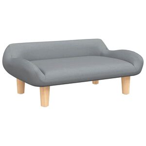 vidaXL hundeseng 70x40x24 cm stof lysegr&aring;