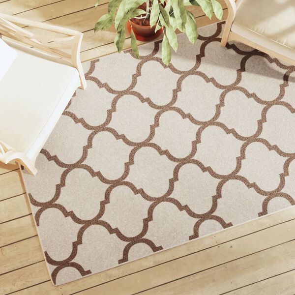 vidaXL gulvt&aelig;ppe 120x180 cm inde/ude skridsikkert kort luv flerfarvet