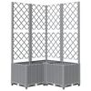 vidaXL plantekasse med espalier 80x80x136 cm PP lysegr&aring;