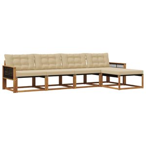 vidaXL Udend&oslash;rs sofagruppe 5 stk. Naturlig og Beige