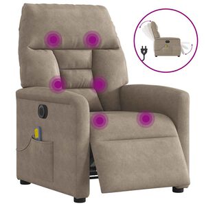vidaXL massagestol mikrofiberstof gr&aring;brun