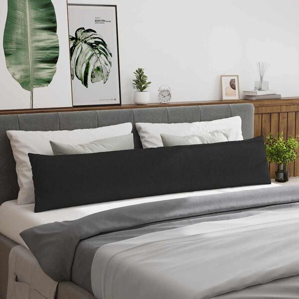 vidaXL Sofapuder 2 pcs Sort 200 x 40 cm Stof