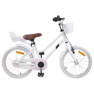 vidaXL B&oslash;rnecykel 18 tommer til 5-7 &aring;r gammel Hvid