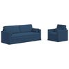 vidaXL Sofa 2 pcs Bl&aring; 198 x 78 x 80 cm Stof