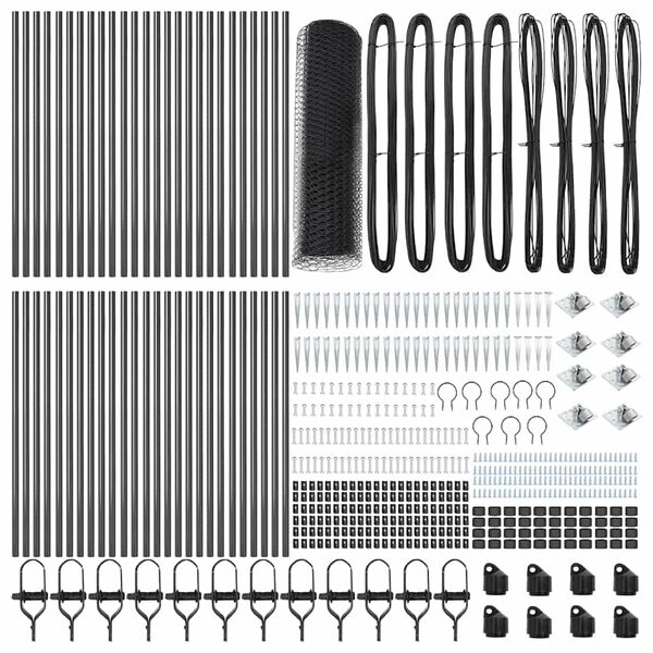 vidaXL Hegnsp&aelig;l Gr&aring; 100 x 0,4 m (13 mm mesh) St&aring;l og PVC