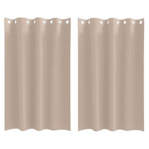 vidaXL M&oslash;rkl&aelig;gningsgardiner med ringe 2 pcs Gr&aring;brun 175 x 140 cm