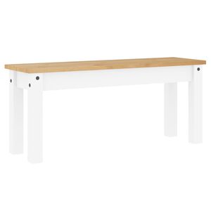 vidaXL spisebordsb&aelig;nk Panama 105x30x45 cm massivt fyrretr&aelig; hvid