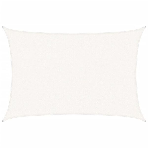 vidaXL solsejl 2,5x3,5 m 160 g/m&sup2; HDPE hvid