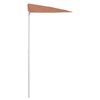 vidaXL halv parasol med stang 180x90 cm terrakotta