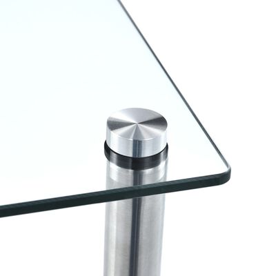 vidaXL reol 5 hylder 40x40x130 cm hærdet glas transparent