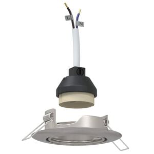 vidaXL Spotlight 6 pcs S&oslash;lv 9 x 9 x 2.5 cm Metal