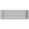 vidaXL plantekrukke 224x80x68 cm galvaniseret stål sølvfarvet