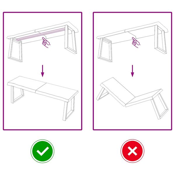 vidaXL bordplade 120x40x(2-6) cm behandlet massivt egetr&aelig; m&oslash;rkebrun