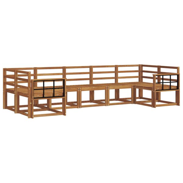 vidaXL Udend&oslash;rs sofagruppe 7 pcs Naturfarvet Massivt Akacietr&aelig;