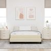 vidaXL Box spring seng med madras Creme 140 x 200 cm Stof