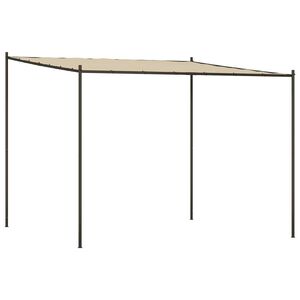 vidaXL pavillon 3x3 m 180 g/m&sup2; stof og st&aring;l beige