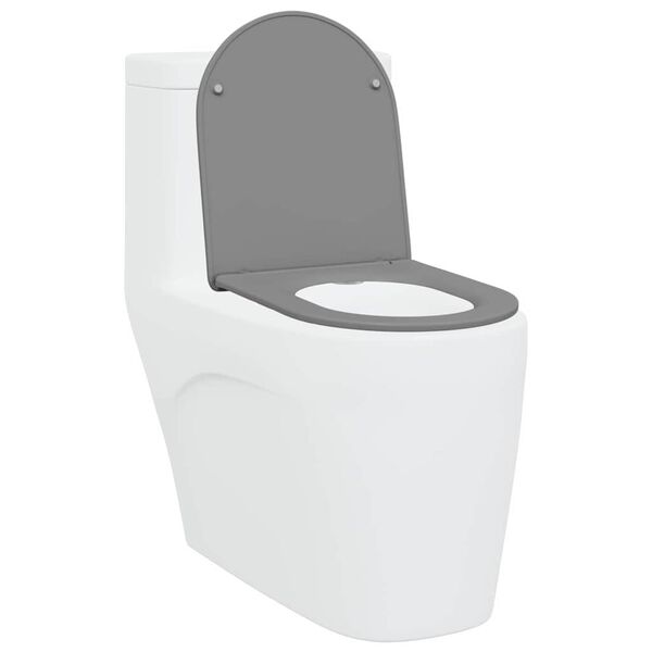 vidaXL Toilet s&aelig;de Gr&aring; 44 x 36,4 x 3,4 cm Duroplast