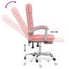 vidaXL kontorstol med massagefunktion kunstlæder lyserød