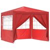 vidaXL Party Tent R&oslash;d 250 x 250 x 240 cm PE og st&aring;l